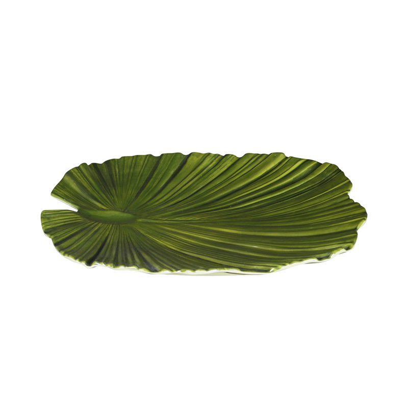 Plateau en mélamine palm leaf Tropicana, Vert design