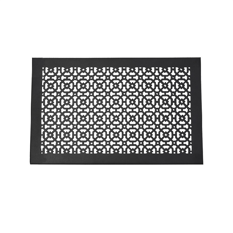 Ouverture de conduit AIR RETOUR | Couvercle de conduit lourd en aluminium coulé | Thermolaqué, Noir thermolaqué