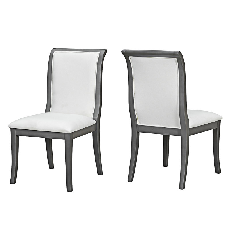 Chaise d'appoint rembourrée (ensemble de 2), Gris