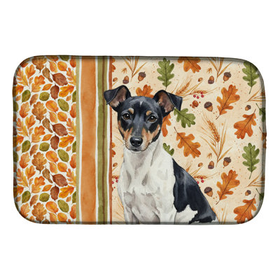 Tapis de séchage noir et blanc Rat Terrier Heirloom