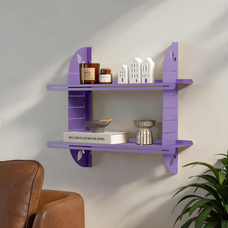 Decorative Metal Wall Shelf, Purple