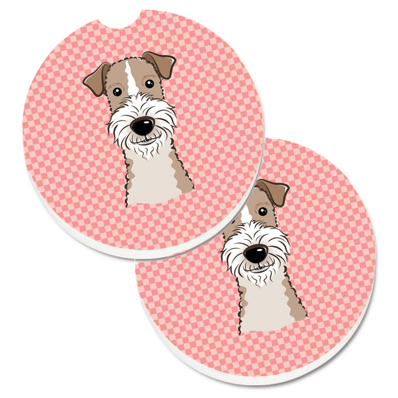 Sous-verre Retriever, Rose, Fox-terrier à poil dur