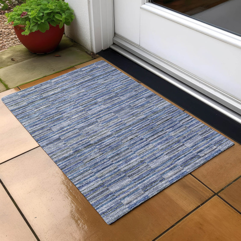 Colier Flatweave Striped Indoor / Outdoor Rug, Rectangle 1'8" x 2'6"