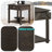 26''H Retro Solid Wooden End Table | Freestanding Rectangular Bedside Storage Cabinet