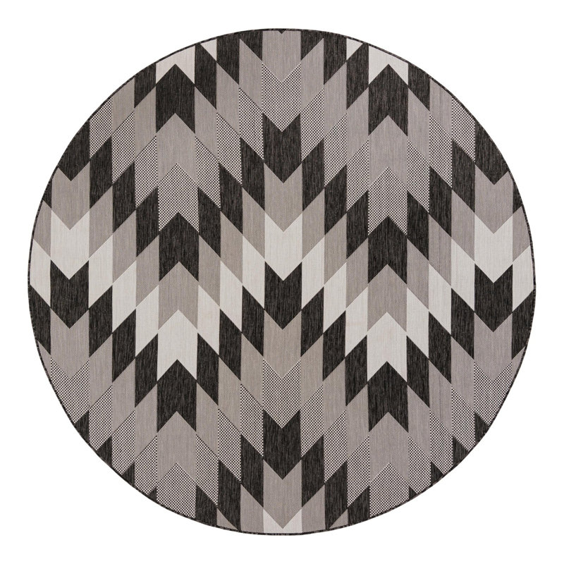 Blox Hower Indoor/Outdoor Area Rug, Round 7'10"