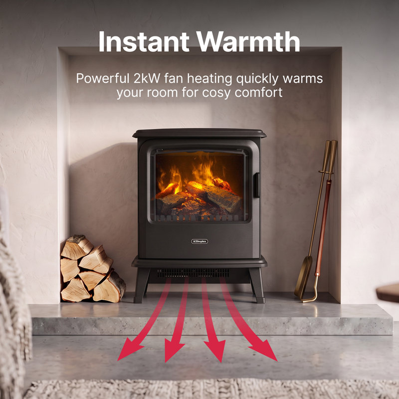 Dimplex Bayport Optimyst Water Vapour Technology Electric Stove Fire, Black, 44 cm W 