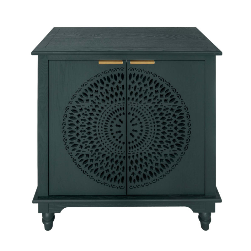 Buffet décoratif creux à 2 portes avec tablette réglable pour un rangement et une présentation élégants