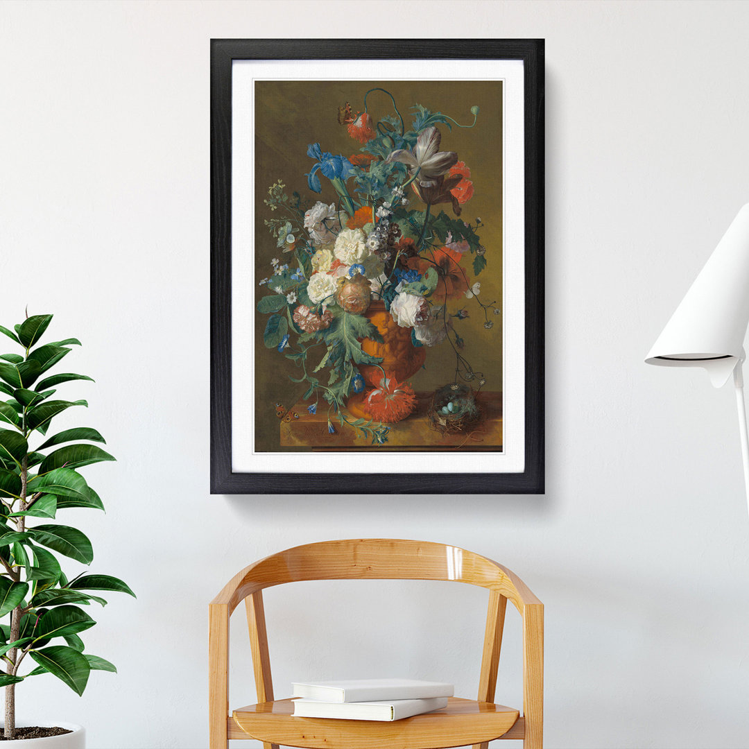 Still Life with Flowers Vol.7 by Jan Van Huysum - Framed Print