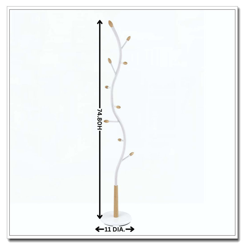 Metal Standing Coat Rack, Black
