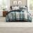 Comfortable 7 Pcs Bedding Sets, Microfiber Twin Plaid Design For Home Decor