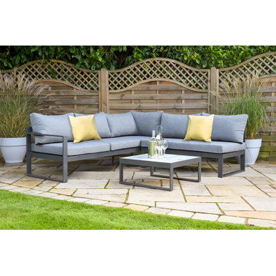 Vienna Square Corner Lounger Set With Intergrated Lounger