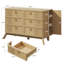 Commode 6 tiroirs en rotin pour chambre à coucher