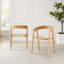 Aminata Veneer & Metal Round Dining Table With Arvey Oak Veneer Chairs - Modern Statement Design-785249613-785249612