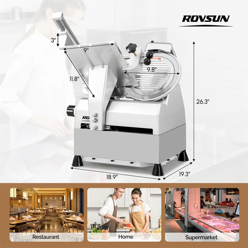 Trancheuse de viande commerciale 10 "540W 110V