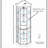 Display Cabinet, Glass, Adjustable Shelves, Corner With Carved Cherry Decoration Wine