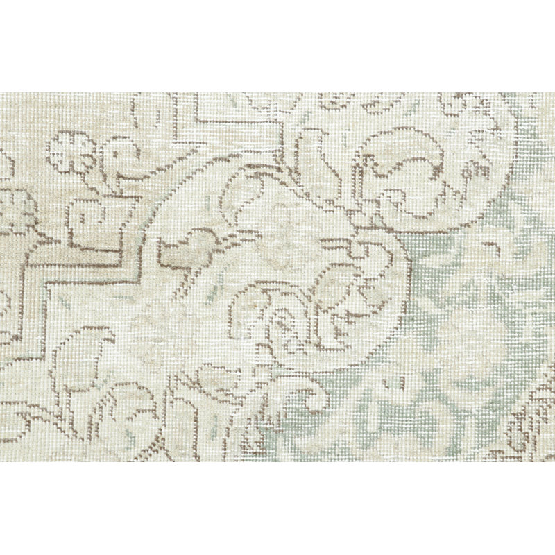 Distressed One-of-a-Kind 9'7X11'6 Hand Knotted Area Rug