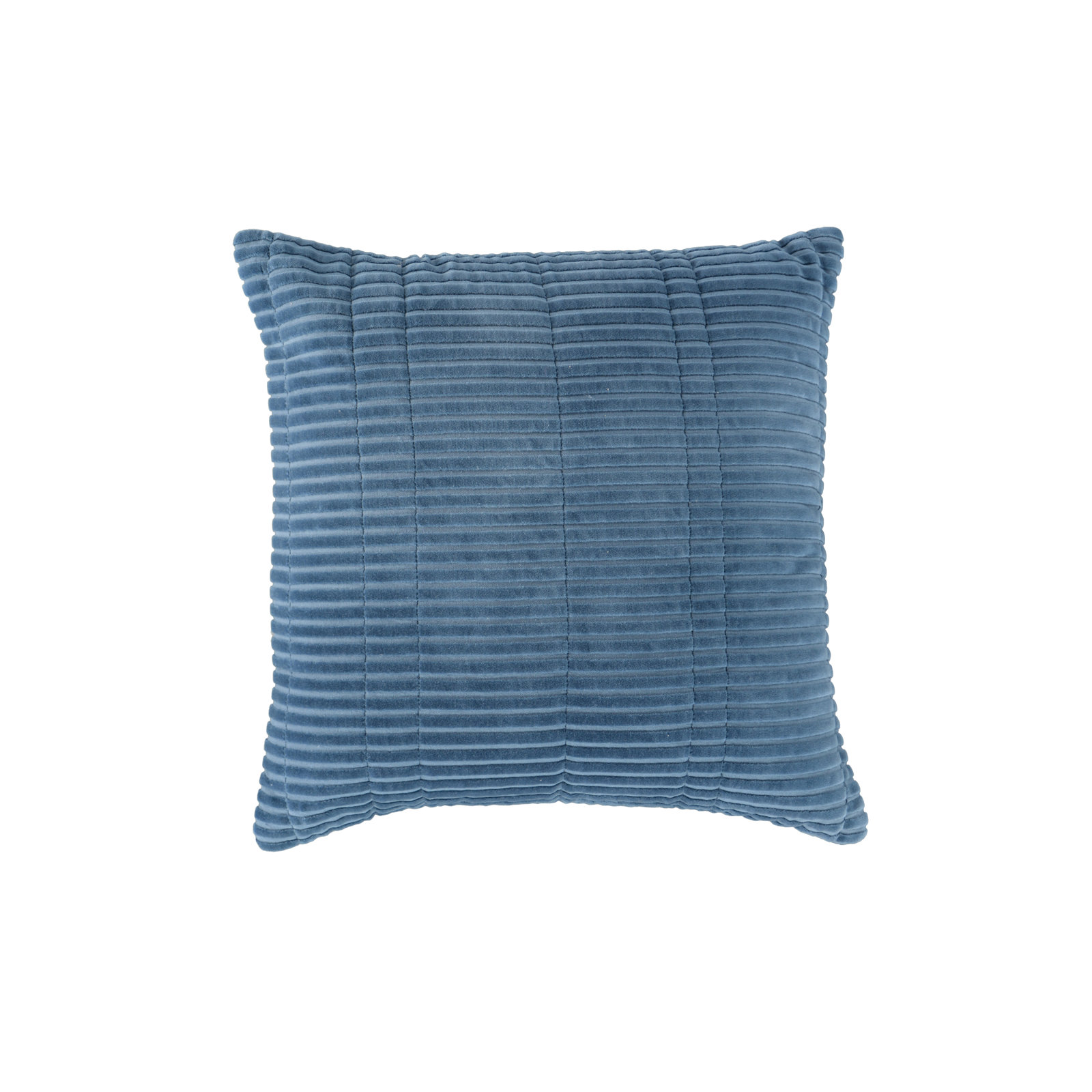 100% Cotton Throw Pillow, Blue, Down Alternative