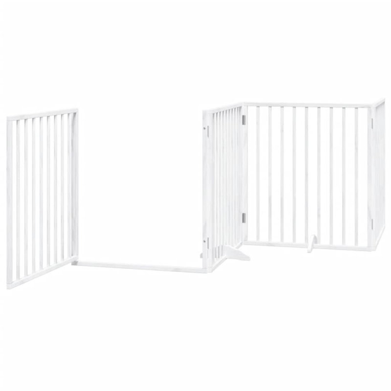 Ziggie Solid Wood Dog House Door, White, 90cm H x 320cm W x 2cm D