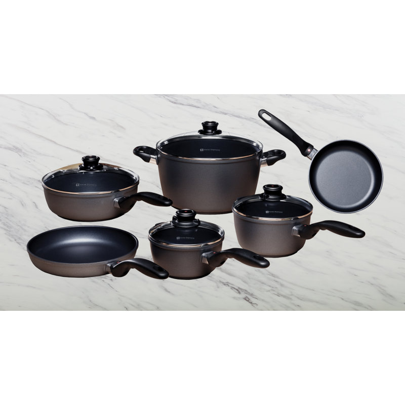10-Piece Aluminum Nonstick Cookware Set