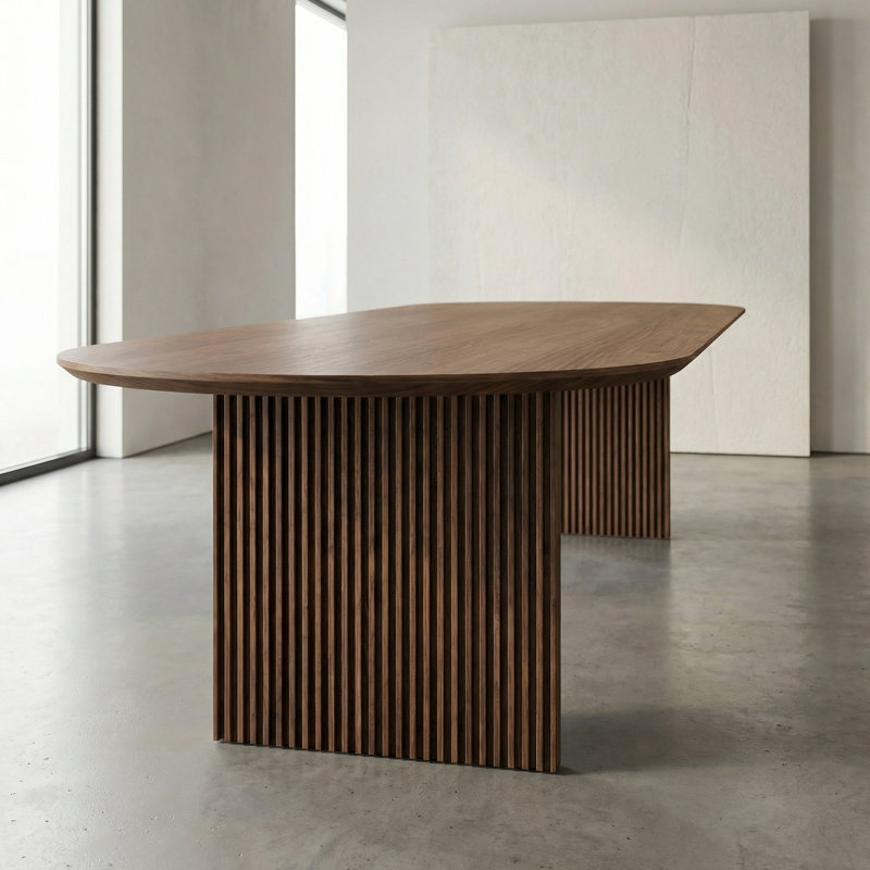 Large Solid Wood Dining Table for 10 People