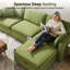 Canapé modulaire surdimensionné en L de 118,5 po à 4 places avec repose-pieds avec rangement-1314432460