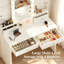 Bureau de coiffeuse avec grand miroir et lumières-102095148-108949595