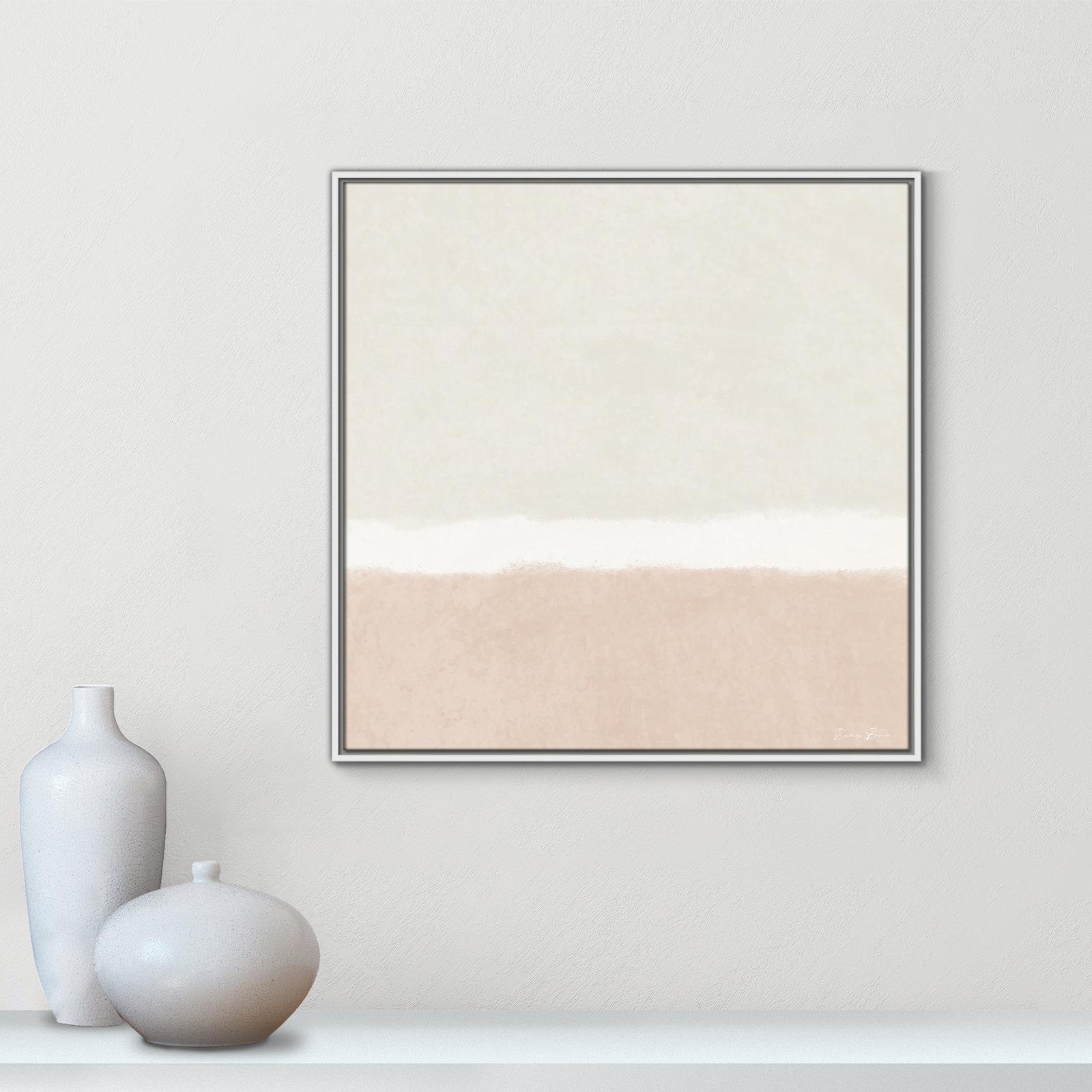 Willadeene "Slate I" Print, 31.5" H x 31.5" W, White Framed