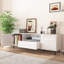 Meuble télé à panneau ultrabrillant pour chambre à coucher - Espace de rangement blanc Console de 63 x 15,73 x 19,38 pouces avec rangement spacieux et moderne. Pouces Construire. Rangez vos appareils électroniques et accessoires. Facile