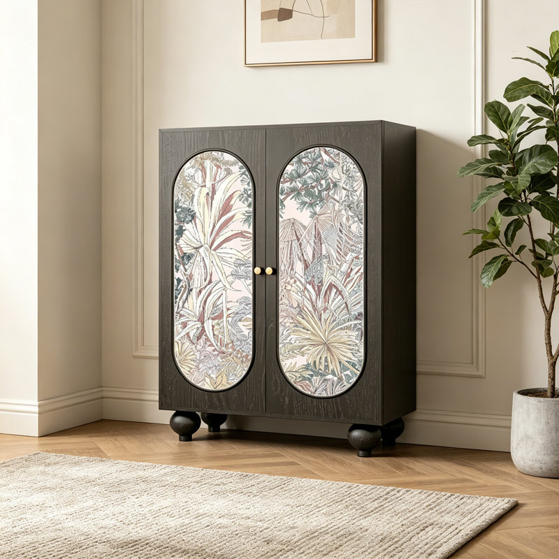Armoire de rangement de salon en bois massif