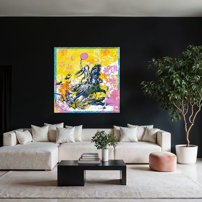 Congin, cheval, art urbain contemporain, H 48 po x l 48 po