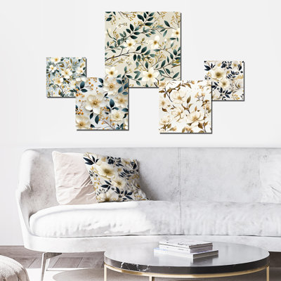Gleaves - ensemble d'art mural floral de 5
