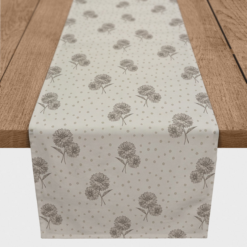 Chemin de table rectangulaire, gris, 72 po x 16 po