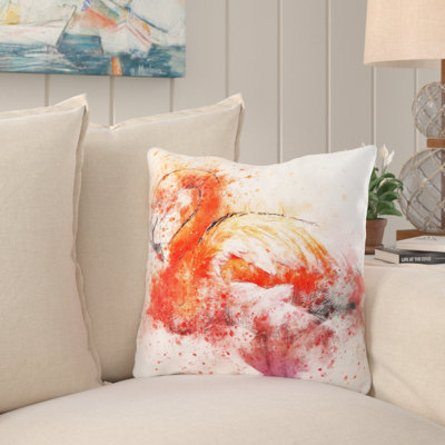 Coussin flamant rose Wyckhoff