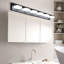 Miroir de salle de bain noir à 6 lumières DEL pour salle de bain et maquillage - Finition moderne pour-1218851595
