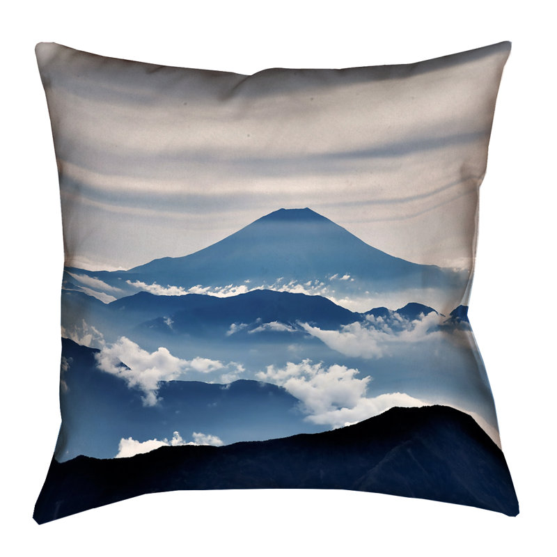 Coussin décoratif d’extérieur’a view of mt. fuji , 20 po x 20 po