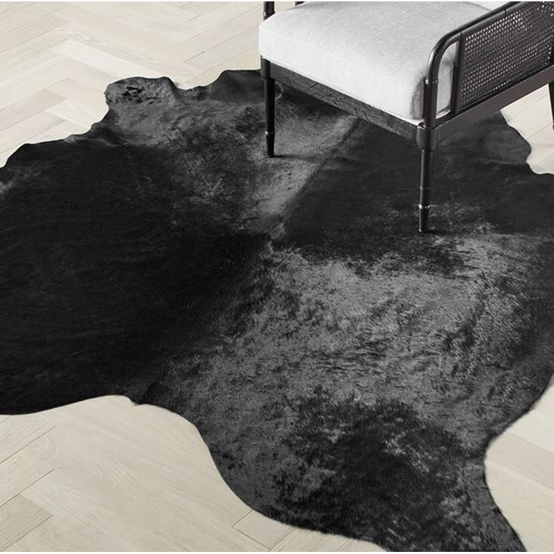 Tapis de zone noire 6 pi x 7 pi vache Bellago