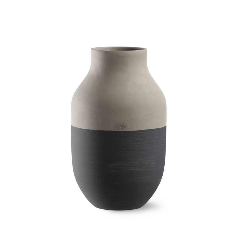 Vase Omaggio Circulare gris anthracite, H 12,20 po x l 7,50 po x P 7,50 po