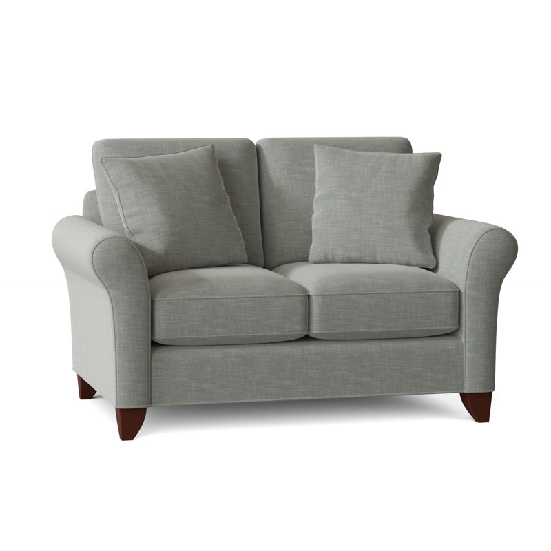 Almada Loveseat, Peyton 31 White Performance Twill, Manhattan, No