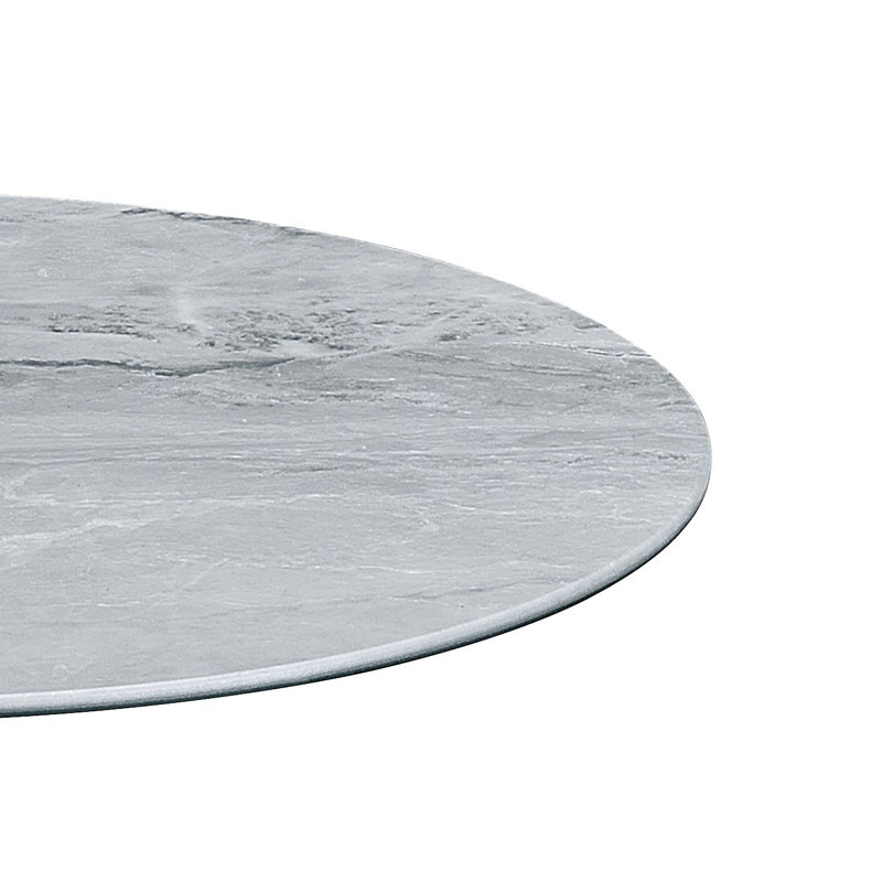 Table de bout avec plateau en marbre texturé, Gris
