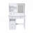 5-Drawer Dressing Table with Movable Mirror and LED Light for Bedrooms