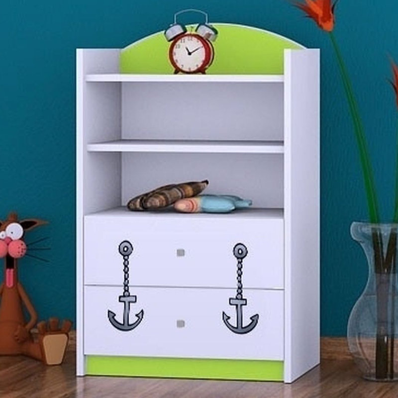Keira 96cm H X 60cm W Kids Cube, Green