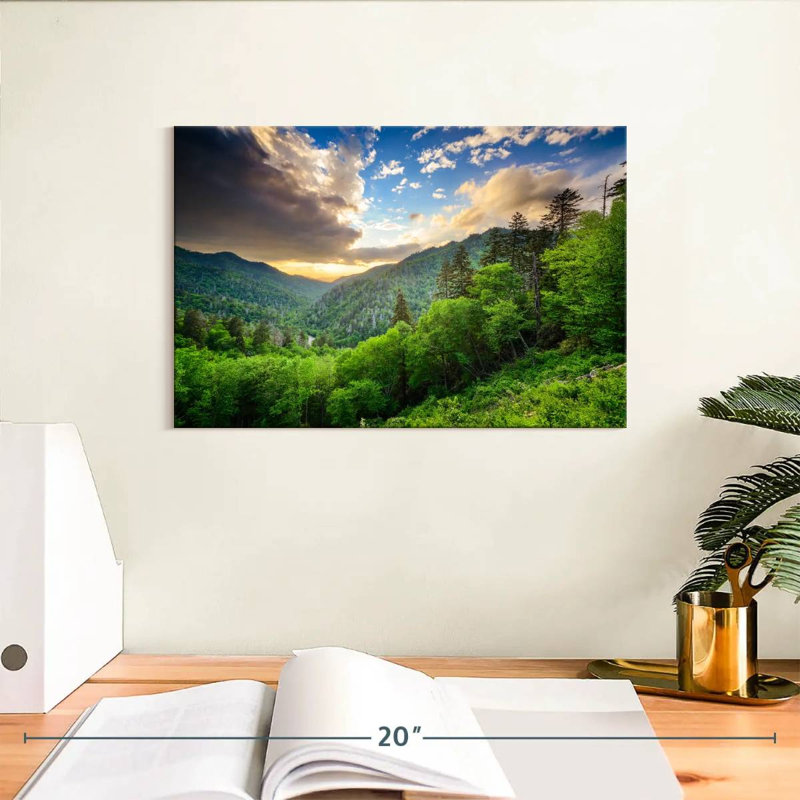 Alvord Newfound Gap At Sunset, 8'' H x 12'' W