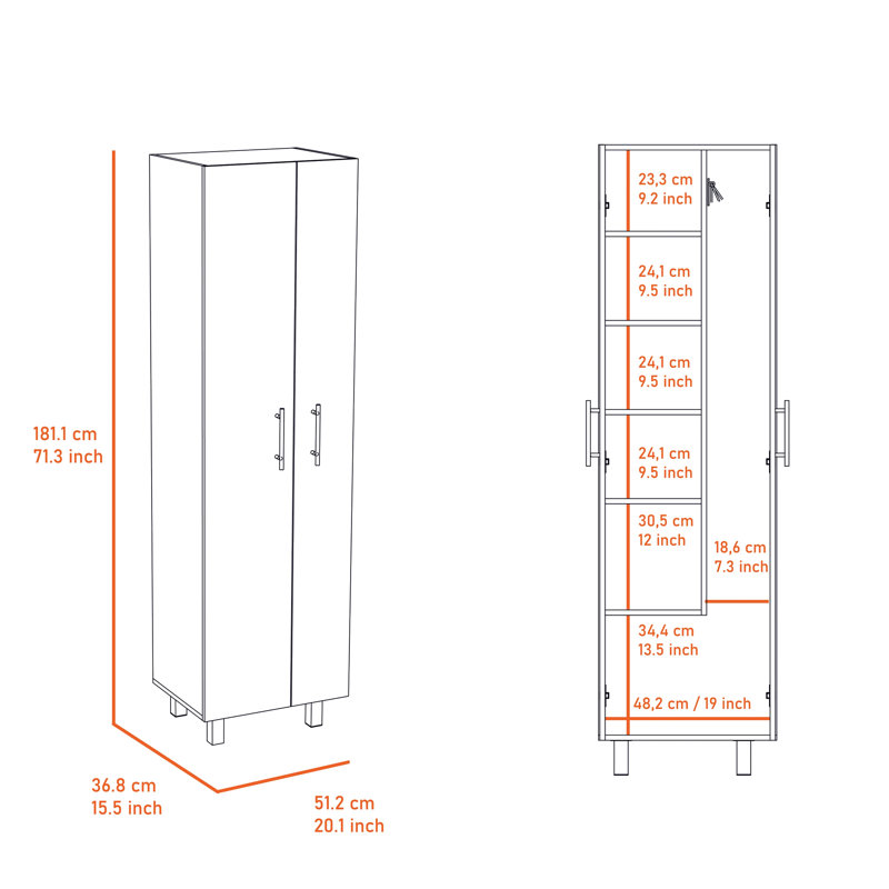 Meuble de cuisine blanc à 4 portes - Évier utilitaire et garde-manger avec look élégant et fonction pratique avec poignées modernes et intérieur spacieux