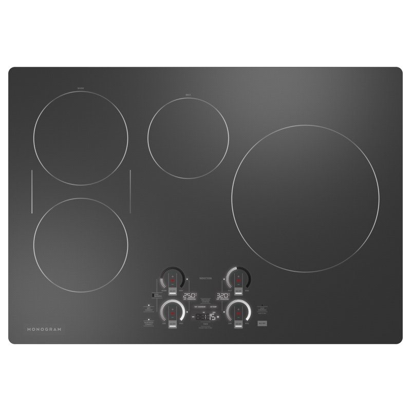 Monogram Appliances 30" Black Smart 4 Burner Cooktop