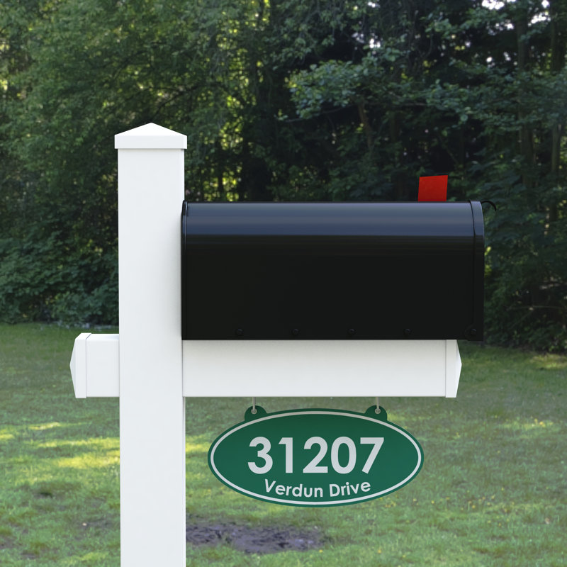 Boîte aux lettres sur piquet, Vert, Oui