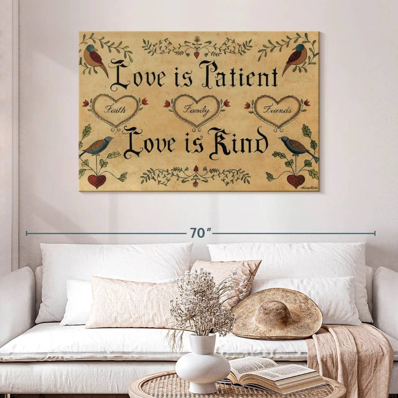 Tergel Love Is patient Kind, H 32 po x l 48 po