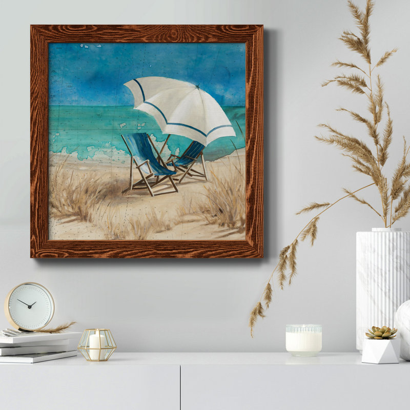 Weather II - Peinture sur toile encadrée, Cadre en érable, H 17 po x l 17 po x P 1,5 po