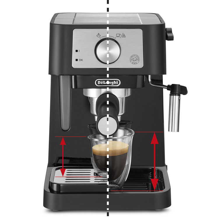 De'Longhi All-In-One Cappuccino, Espresso with Coffee Maker in Black and  Stainless Steel