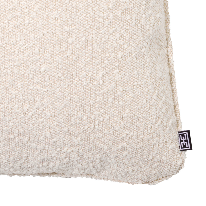 Palla Square Pillow Cover & Insert, 19.69" x 19.69", Cream