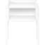 Table d'appoint de salon moderne avec façade arrondie et rangement pratique en métal blanc